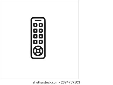 vector image of multipurpose remote, black and white background