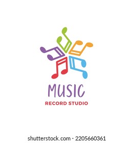 vector image of music logo, scales, in elegant colors, top view. perfect for backgrounds, social media, bands and record companies