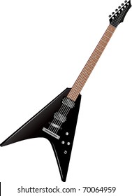 Vector image of  musical instrument  electric guitar