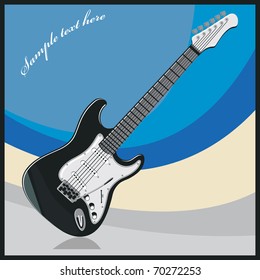 Vector image of musical instrument electric guitar