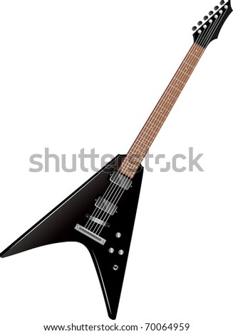 Vector image of  musical instrument  electric guitar