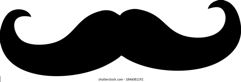 Vector image of a mustache