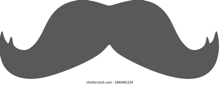 Vector image of a mustache