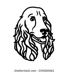 Vector image. Muzzles of dogs of different breeds