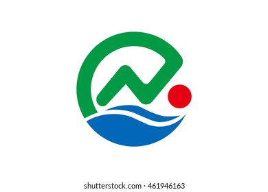 Vector image of  Nanjo city flag,  Okinawa  prefecture , Japan. 