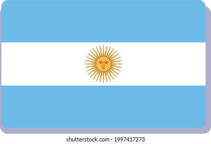 Vector image national flag of Argentina