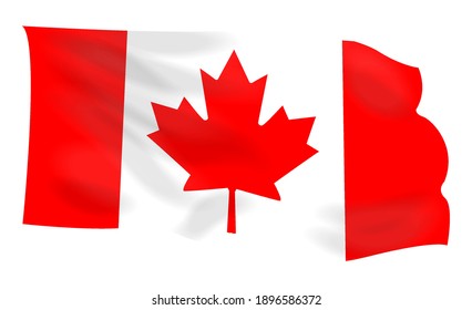 
vector image of the national flag of canada