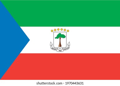Vector image national flag of Equatorial Guinea