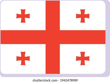 Vector image national flag of Georgia