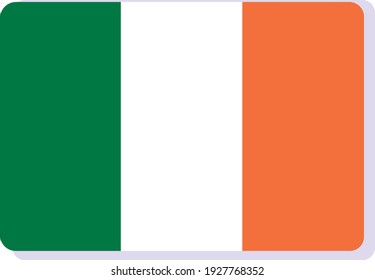 Vector image national flag of Ireland