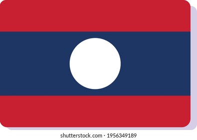 Vector image national flag of Laos