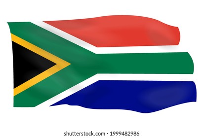 Vektorbild der Nationalflagge der Republik Südafrika