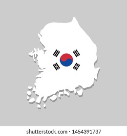 vector image of the national flag of South Korea - flat illustration