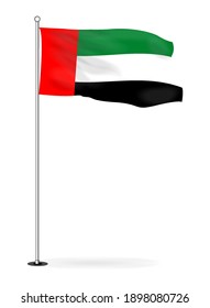 Vector image of the national flag of the United Arab Emirates