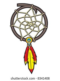 vector image of native american indian dreamcatcher