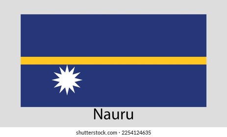 Vector Image Of Nauru Flag