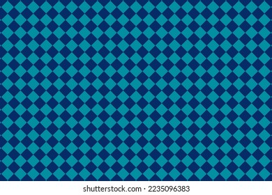 Vector image of a neatly arranged diamond pattern illustration, this vector is colored in light and dark blue.