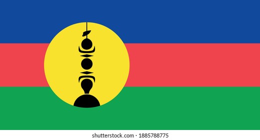 Imagen vectorial de la bandera de Nueva Caledonia