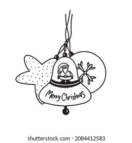 vector image for new year and christmas print on a t-shirt print on a postcard element for a poster toys for a tree christmas mood christmas decoration element for coloring