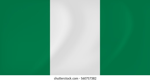 Vector image of the Nigeria waving flag