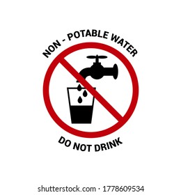 Vector Image Nondrinking Water Pictogram Stock Vector (Royalty Free ...