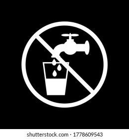 Vektorbild. Piktogramm für Trinkwasser