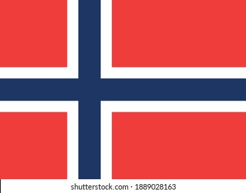 Vector image of the Norwegian flag