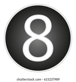 vector image number buttons eight