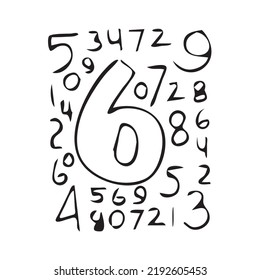 vector image of a number that can be used for other design purposes in black and white