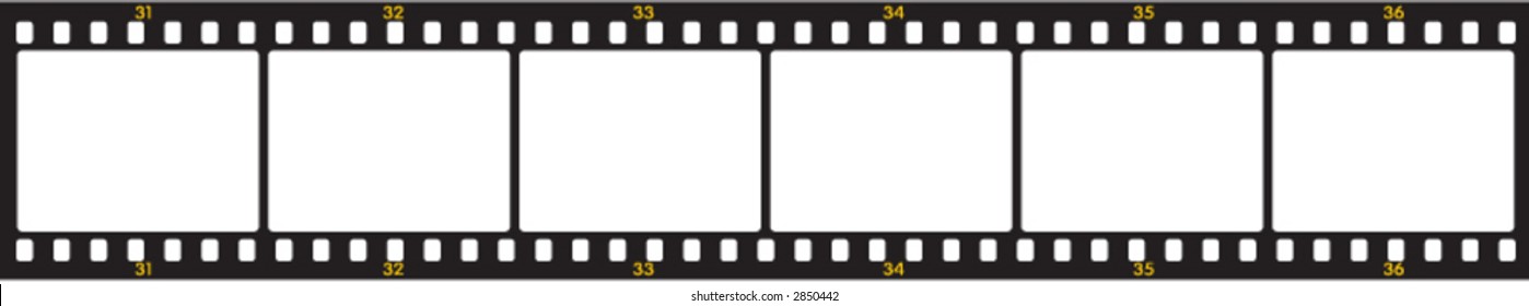 Vector image of numbered negative film frames