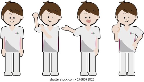 
Imagen vectorial de una enfermera en matorrales