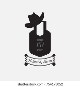 Vector image of objects symbolizing the Barber shop. Logo for hair salons and mens salons.