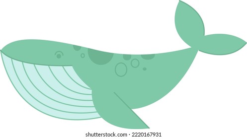 Vector image of an ocean dweller - a whale. Animal world, ocean ecosystem. World ocean. Fauna of the ocean.