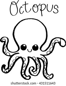 Vector image of an octopus on white background, Octopus Logo, Octopus Tattoo, Octopus Icon, Octopus Design, 
