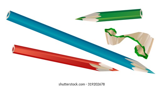 vector image of office supplies pencil