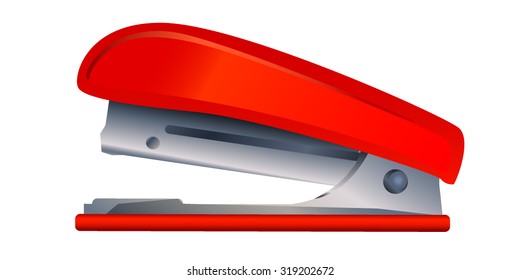 vector image of office supplies stapler