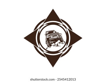 ein Vektorbild eines Offroad-Autos Logo
