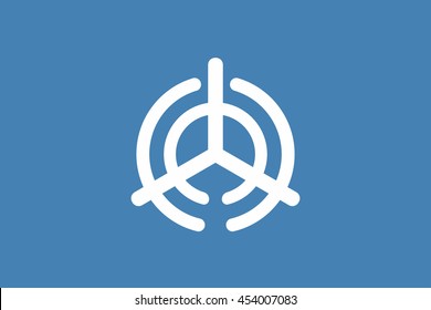 Vector image of Oita city flag. Proportion 2:3. EPS10.  