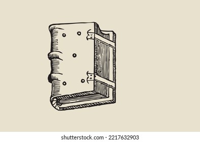 Vector image - old medieval book