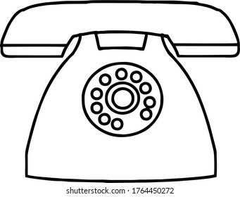 Imagen vectorial de un teléfono antiguo