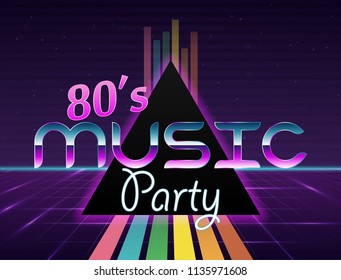 Vector image of old, retro, vintage style. Party banner, invitation, flyer,
Futurism , advertising. Vector illustration of retro disco and dance. 80 s, 90 s style.
