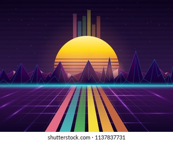 Vector image of old, retro, vintage style. Party banner, invitation, flyer,
Futurism , advertising. Vector illustration of retro disco and dance. 80 s, 90 s style.