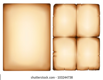Vector image old yellowing of paper