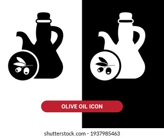 Vector image. Olive oil icon.