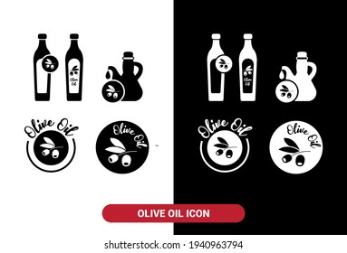 Imagen vectorial. Icono de aceite de oliva.