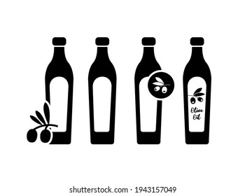Vector image. Olive oil icon.