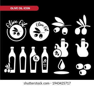 Imagen vectorial. Icono de aceite de oliva.