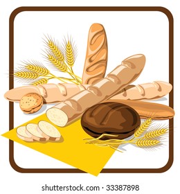 vector image on the Bread theme