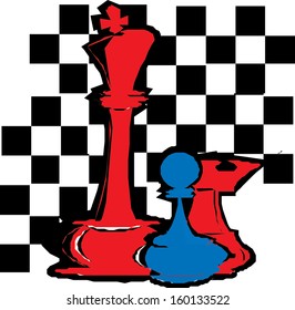 Vector image on a chess game theme
