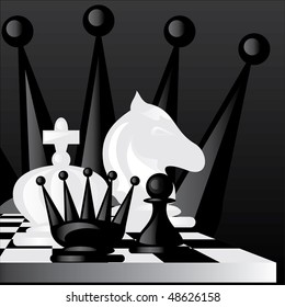 vector image on a chess game theme